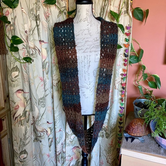 Handmade Infinity Scarf Knit Crochet Multicolor - Picture 3 of 6